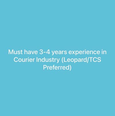 Experienced Staff Required for Leopard Courier Franchise