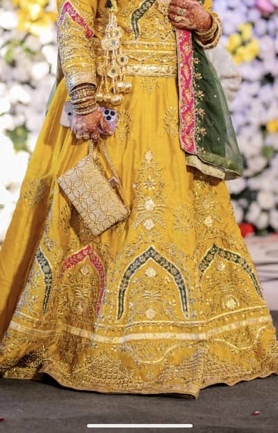 Mendi bridal dress hand made work