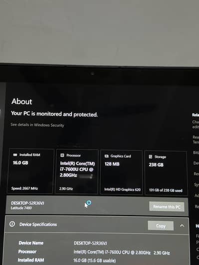 Dell laptop for sale model latitude 7480