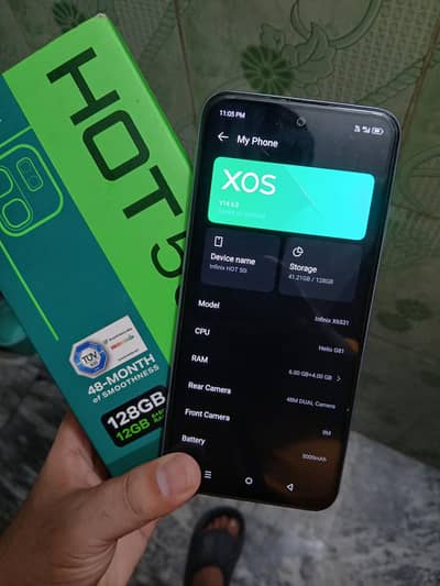 infinix hot50i 6+6/128 full box chager 10 10 03214084668