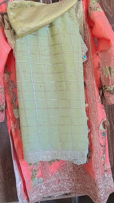 full embroidery organza suit
