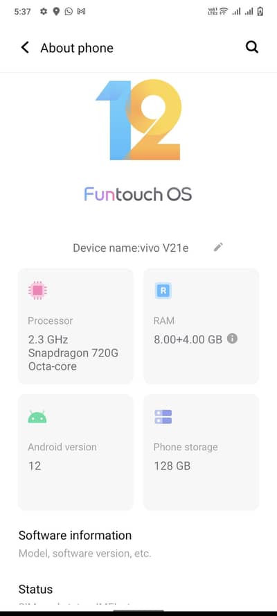 Vivo V21e