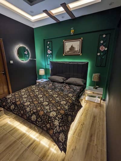 Bed with side tables and matress