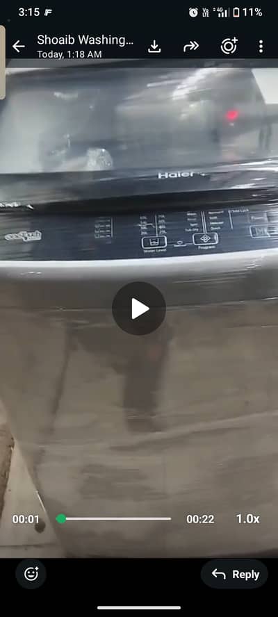 8.5 kg haier  automatic washing machine