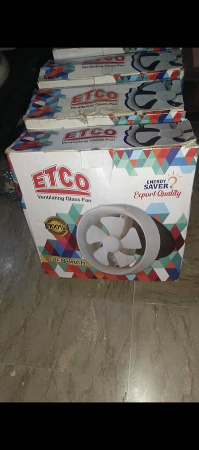 ETCO Ventilating Glass Fan (Brand New)