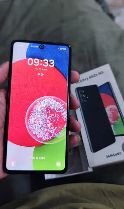 Samsung Mobile A52s 5G Official PTA Complete box(Urgent sale