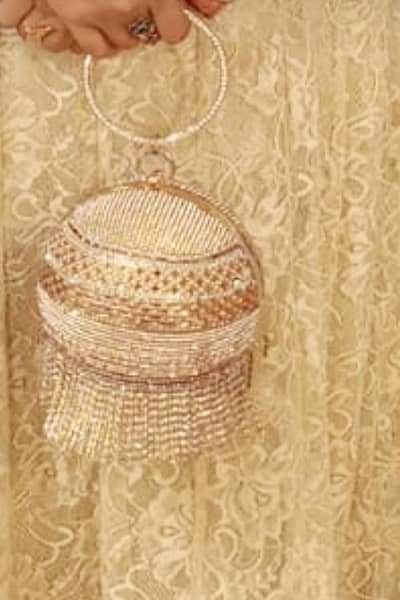 golden wedding ball clutch
