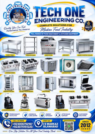 Fast food Setup/Barista Tools kit/Bakery Machinry/Commercial Kitchen