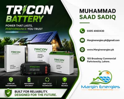 Tricon Lithium Battery for Solar Inverters | Best Price& High Perform