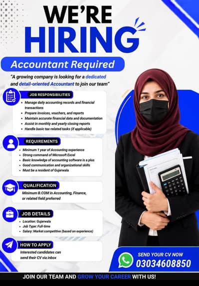 Accountant Required – Full-Time