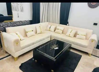 Corner sofa set/7seater Corner sofa set/kicker wood structure/fur