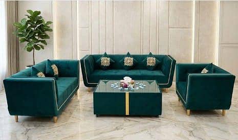 Corner sofa set/7seater Corner sofa set/kicker wood structure/fur