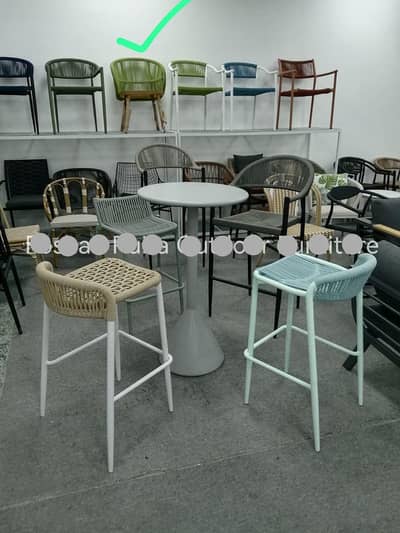 CAFE'S RESTAURANT OUTDOOR RATTAN ROPE FURNITURE AVAILABLE FOR SALE