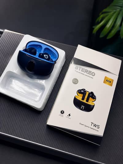Stereo TWS Wireless Earphones Smart Sports Headphones With LED