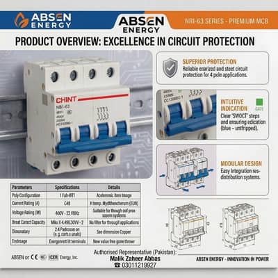 Original CHNT NXB-63 C63 4-Pole MCB 63A 400V | Brand New Breaker