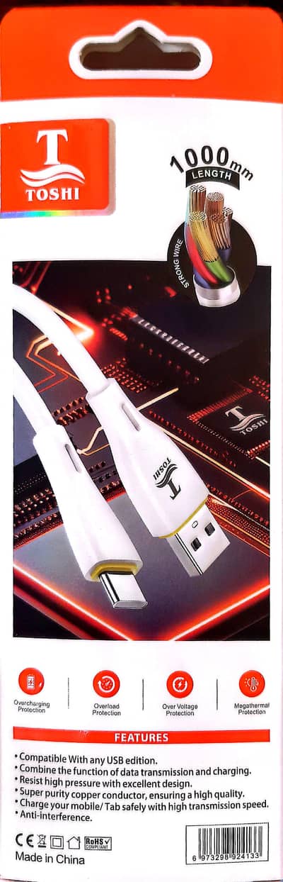 TOSHI BRAND USB cable type C 4.2A