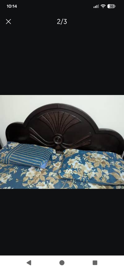 Urgently selling queen bed without mattress