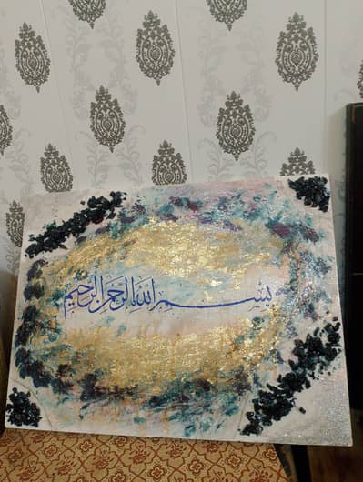 epoxy resin on canvas