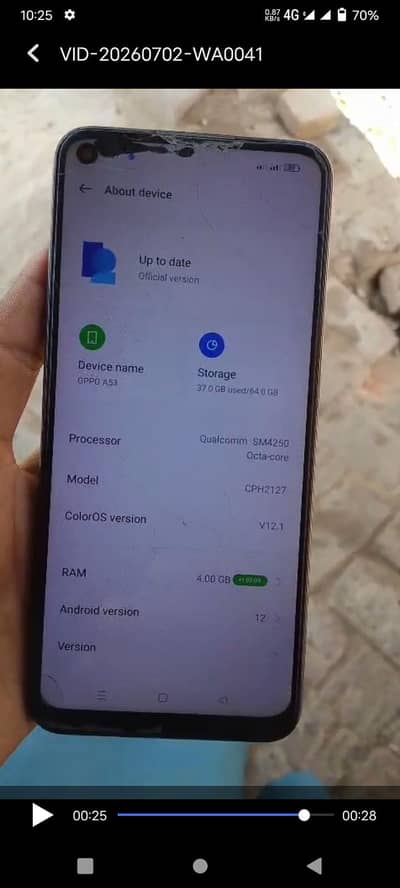 oppo a53 4 64 khola howa ni hy