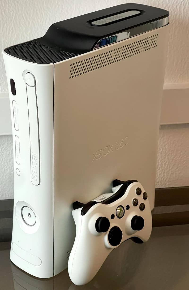 Xbox 360 with two wireless controllers 2