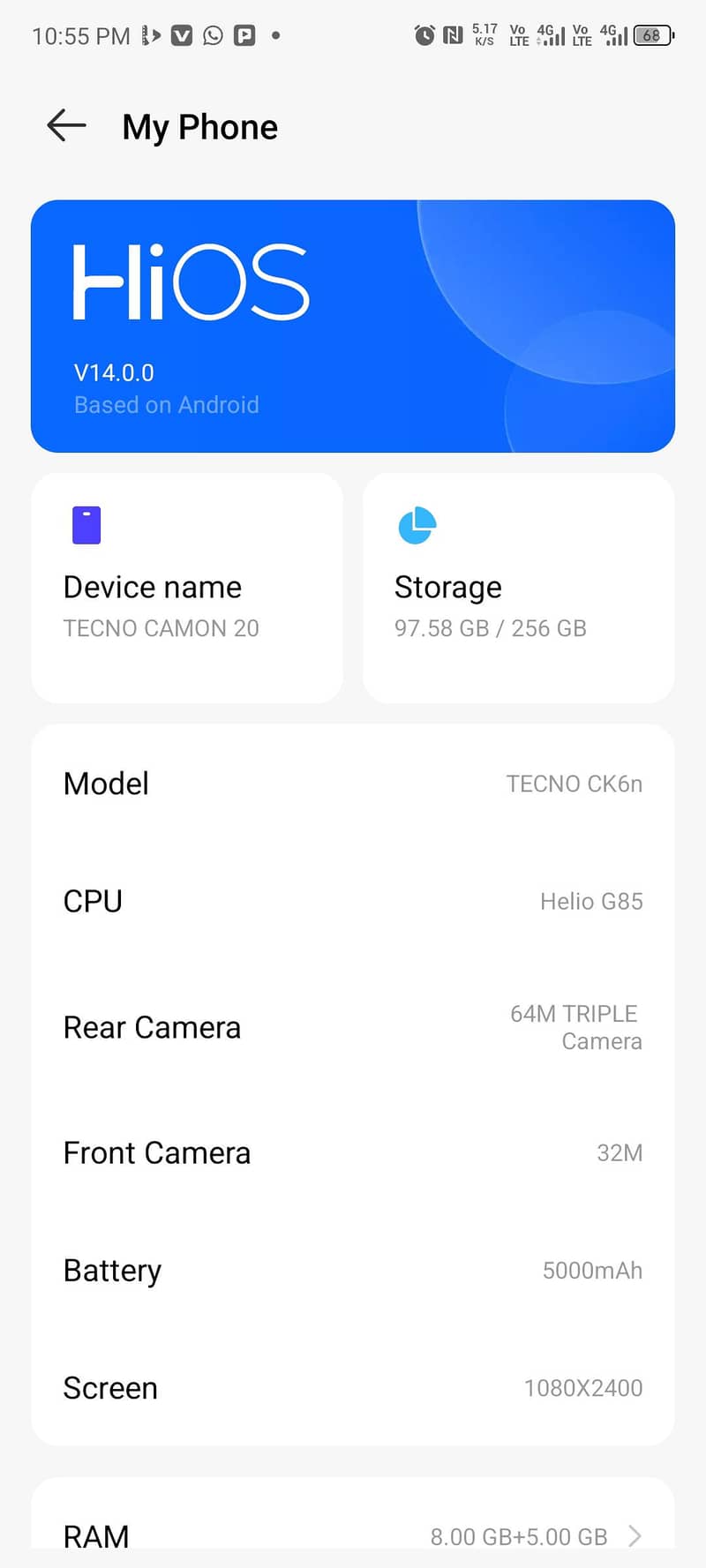 Tecno CAMON 20 4