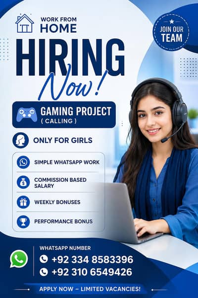 Work from home Read Full add +92 334 8583396