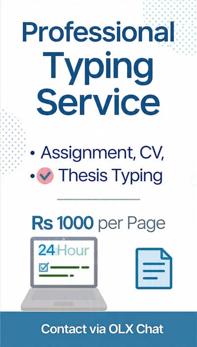Professional Typing Service | Assignment, CV, Thesis | 24H Delivery La