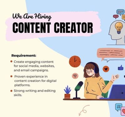 Content Creator For Social Media Platforms | Urgent Hiring | Jobs