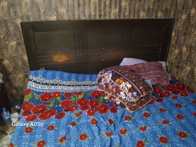 double bed with mattress urgent sale