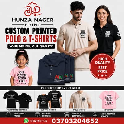 Custom Polo Shirts & T-Shirts Printing | Logo Printing | Uniforms