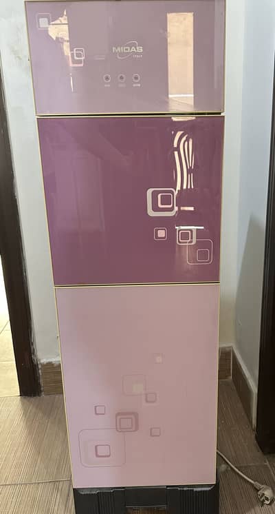 Midas 2 tap water dispenser with refrigerator. (New)