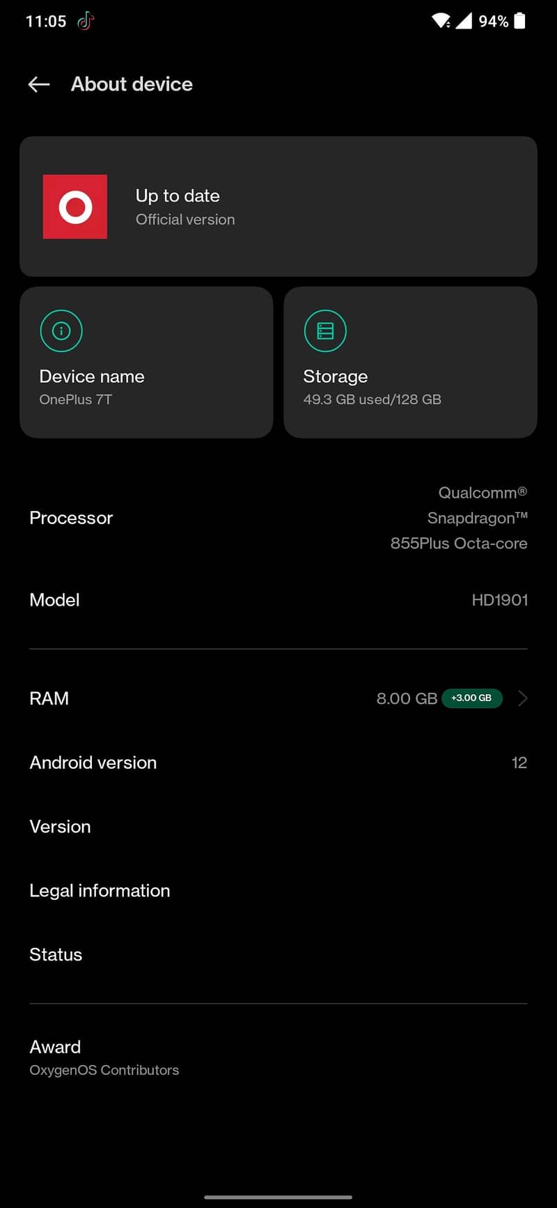 One Plus 7T 7