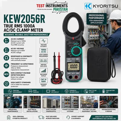 KEW2056R Kyoritsu True RMS 1000A AC/DC Clamp Meter In Pakistan