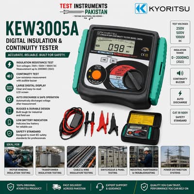 Kyoritsu KEW3005A Digital Insulation Tester Megger Tester In Pakistan