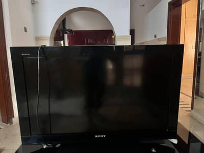 Sony Bravia 32 inches with glass table fully glass
