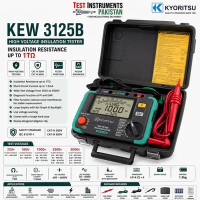 Kyoritsu KEW 3125B Digital High Voltage Insulation Tester 5kV Megger