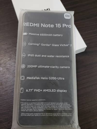 Xiaomi Redmi 15 Pro 5G 256 GB PTA Approved Box Open  10/10 Titanium