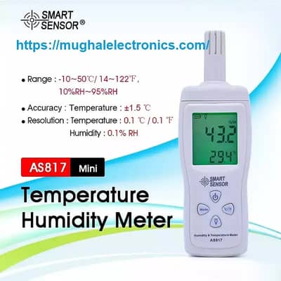 Temperature & Humidity meter price in pakistan AS817 SMART SENSOR