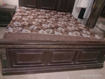 wooden bed