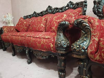 pure sheesham wood 5 seater chiniiti sofa set for sale