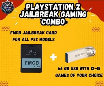 PS2 jail break games 25 plus games HP USB and Fmcb card