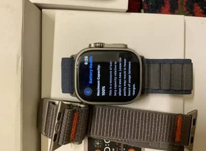 apple Watch ultra 49mm tritum blue color with box urgent sale