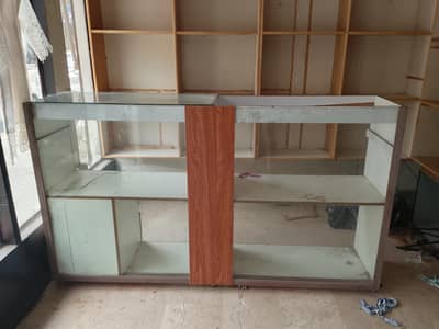 showcase and shelf