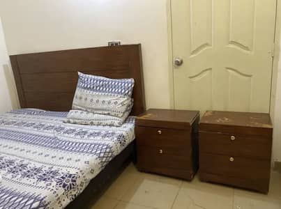 King size bed- Bed with side tables- Wooden Bed set