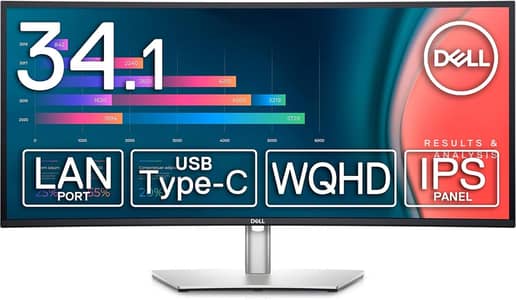 Dell U3421we 34" IPS Curved 3440x1440p USB-C hub Monitor