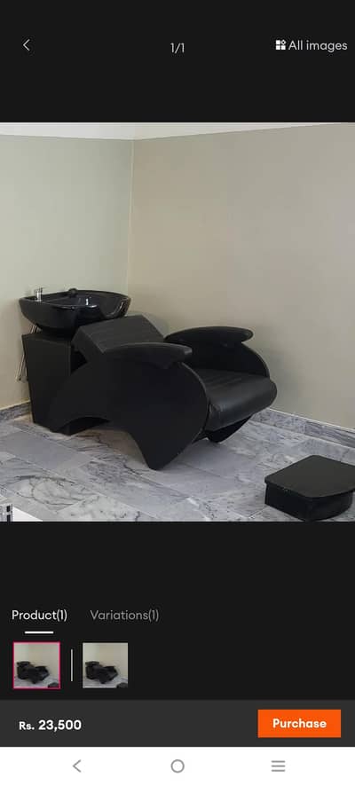 head wash unit for salon & beauty industry