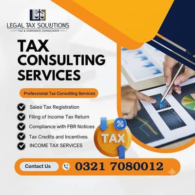 Sales Tax, Income Tax Return, Tax Consultant, FBR, Tax Filer, NTN