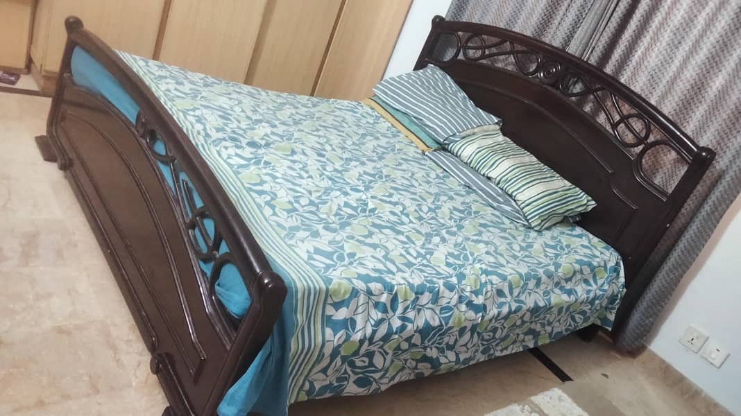 solid wood double bed 1