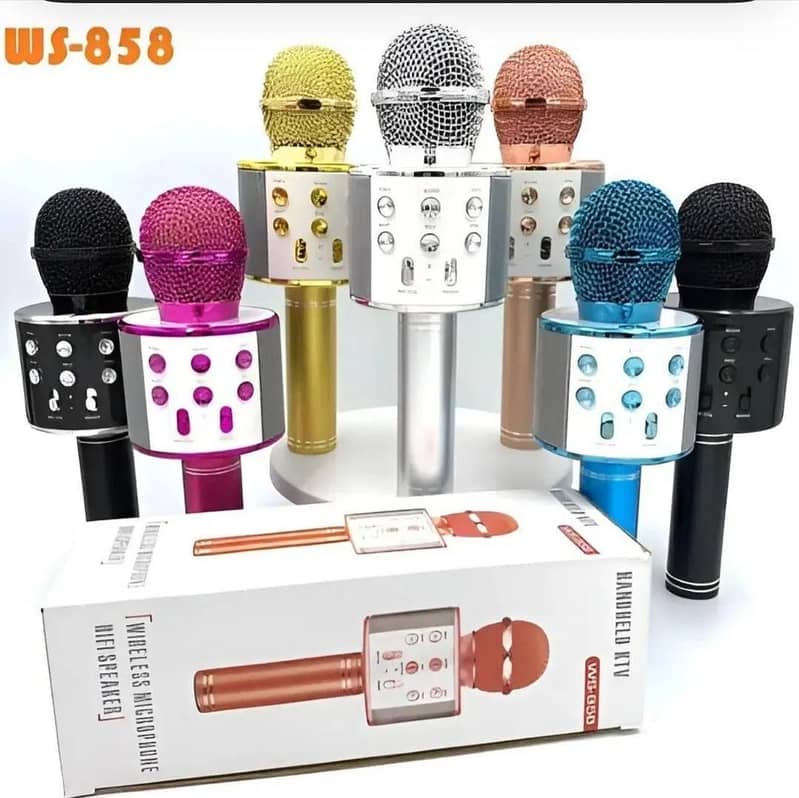 Wireless Bluetooth Karaoke Microphone with Speaker function free COD 0