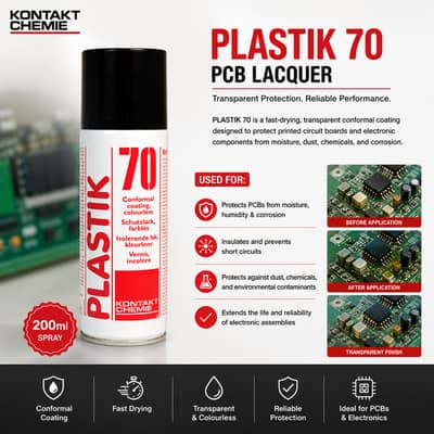 PLASTIK 70 PCB Protective Lacquer Spray 200ml | PLASTIK 70 In Pakistan